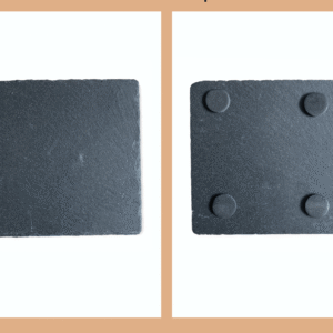 Black Stone Square Coasters