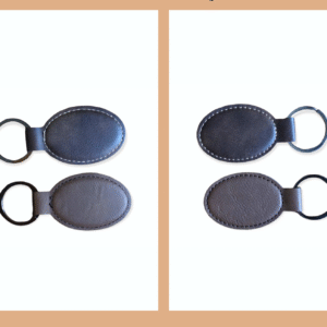 Leather Oval Keychains