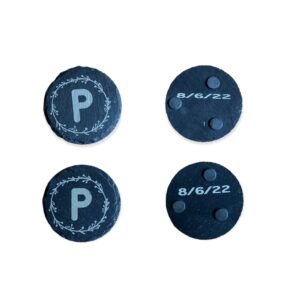 Monogrammed Coaster: Custom Double-Sided Engraving with First Name, Last Name, Initials, Dates